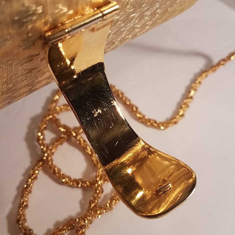 Saks Fifth Ave. Gold Metal Purse Made in Italy - Picture 8 of 8